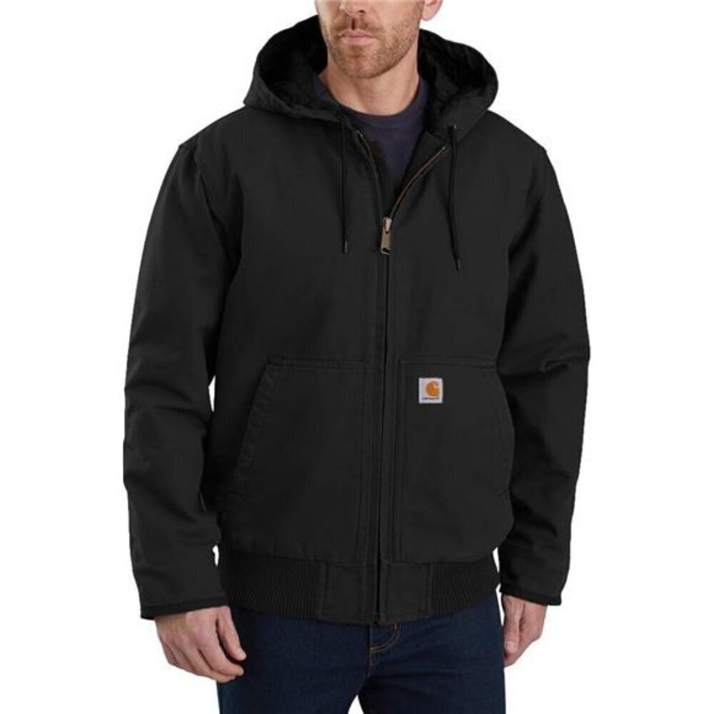 Washed Duck Work Jacket for Men with Hood